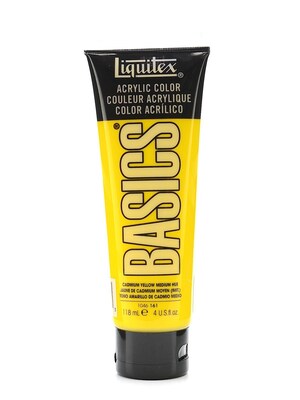 Liquitex Basics Acrylics Colors Cadmium Yellow Medium Hue 4 Oz. Tube [Pack Of 3] (3PK-1046161)