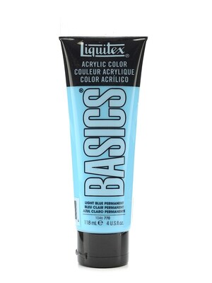 Liquitex Basics Acrylics Colors Light Blue Permanent 4 Oz. Tube [Pack Of 3] (3PK-1046770)