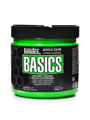 Liquitex Basics Acrylics Colors Light Green Permanent 32 Oz. Jar (4332312)