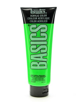 Liquitex Basics Acrylics Colors Light Green Permanent 8.5 Oz. Tube [Pack Of 2] (2PK-4385312)