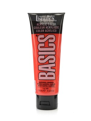 Liquitex Basics Acrylics Colors Naphthol Crimson 4 Oz. Tube [Pack Of 3] (3PK-1046292)