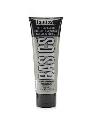 Liquitex Basics Acrylics Colors Neutral Gray Value 5 4 Oz. Tube [Pack Of 3] (3PK-1046599)