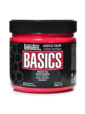 Liquitex Basics Acrylics Colors Primary Red 32 Oz. Jar (4332415)