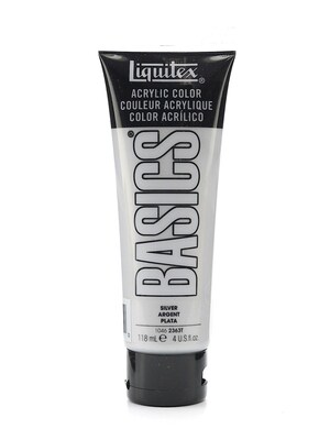 Liquitex Basics Acrylics Colors Silver 4 Oz. Tube [Pack Of 3] (3PK-1046236)