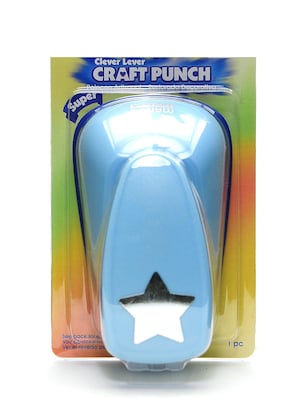 Marvy Uchida Clever Lever Super Jumbo Craft Punch, 2 Super Jumbo Star (71185)