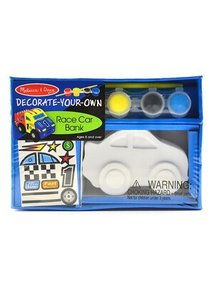 Melissa  And  Doug Decorate Your Own Kits Resin Race Car Bank (8863)