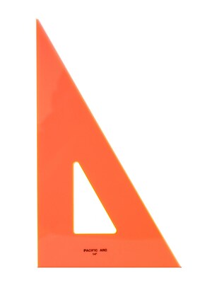 Pacific Arc Professional Fluorescent Triangles 14 In. 30/60 Degrees [Pack Of 2] (2PK-2030F-14)