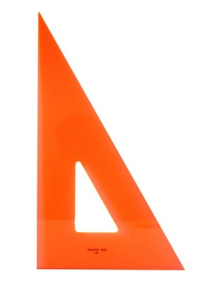 Pacific Arc Professional Fluorescent Triangles 18 In. 30/60 Degrees [Pack Of 2] (2PK-2030F-18)