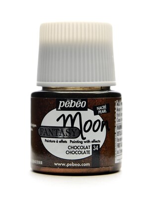 Pebeo Fantasy Moon Effect Paint Chocolate 45 Ml [Pack Of 3] (3PK-167034CAN)