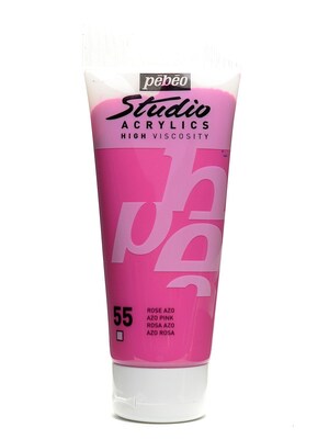 Pebeo Studio Acrylic Paint Azo Pink 100 Ml [Pack Of 3] (3PK-831-055)