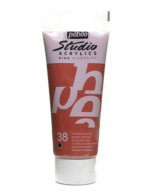 Pebeo Studio Acrylic Paint Burnt Sienna 100 Ml [Pack Of 3] (3PK-831-038)