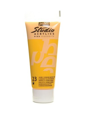 Pebeo Studio Acrylic Paint Cadmium Yellow Medium 100 Ml [Pack Of 3] (3PK-831-023)