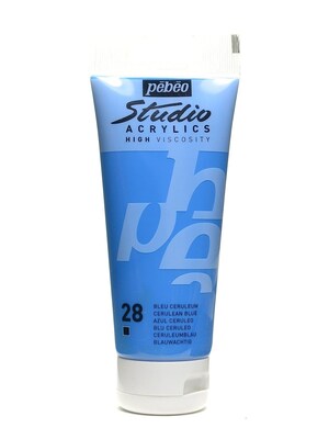 Pebeo Studio Acrylic Paint Cerulean Blue 100 Ml [Pack Of 3] (3PK-831-028)
