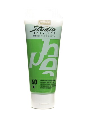 Pebeo Studio Acrylic Paint Chrome Green Hue 100 Ml [Pack Of 3] (3PK-831-060)