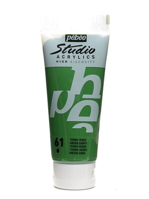 Pebeo Studio Acrylic Paint Green Earth 100 Ml [Pack Of 3] (3PK-831-061)