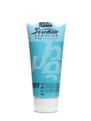 Pebeo Studio Acrylic Paint Iridescent Blue/Green 100 Ml [Pack Of 3] (3PK-832-357)