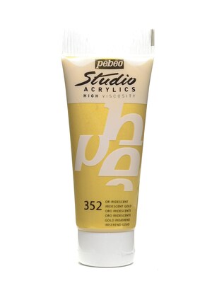 Pebeo Studio Acrylic Paint Iridescent Gold 100 Ml [Pack Of 3] (3PK-832-352)