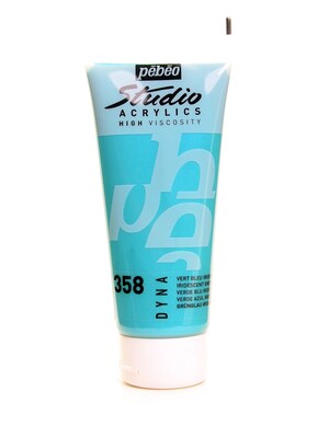 Pebeo Studio Acrylic Paint Iridescent Green/Blue 100 Ml [Pack Of 3] (3PK-832-358)