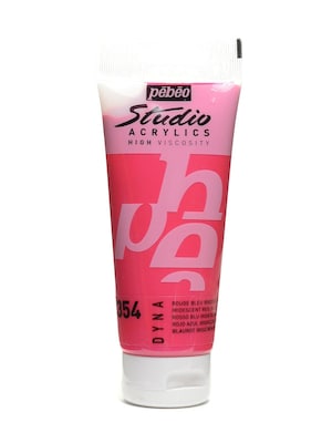Pebeo Studio Acrylic Paint Iridescent Red/Blue 100 Ml [Pack Of 3] (3PK-832-354)