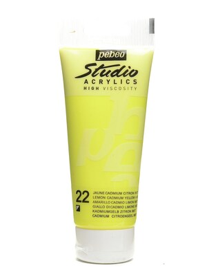 Pebeo Studio Acrylic Paint Lemon Cadmium Yellow Hue 100 Ml [Pack Of 3] (3PK-831-022)