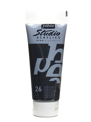 Pebeo Studio Acrylic Paint Mars Black 100 Ml [Pack Of 3] (3PK-831-026)