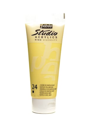 Pebeo Studio Acrylic Paint Naples Yellow Hue 100 Ml [Pack Of 3] (3PK-831-024)