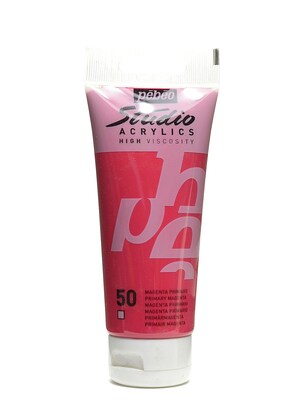 Pebeo Studio Acrylic Paint Primary Magenta 100 Ml [Pack Of 3] (3PK-831-050)