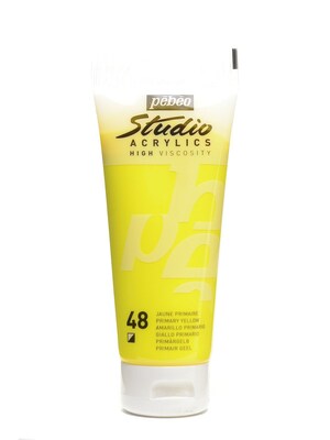 Pebeo Studio Acrylic Paint Primary Yellow 100 Ml [Pack Of 3] (3PK-831-048)