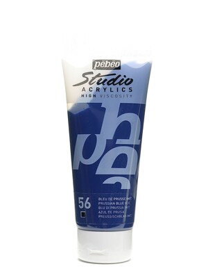 Pebeo Studio Acrylic Paint Prussian Blue (Hue) 100 Ml [Pack Of 3] (3PK-831-056)