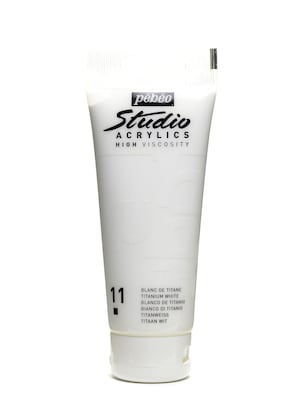 Pebeo Studio Acrylic Paint Titanium White 100 Ml [Pack Of 3] (3PK-831-011)