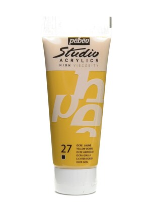 Pebeo Studio Acrylic Paint Yellow Ochre 100 Ml [Pack Of 3] (3PK-831-027)