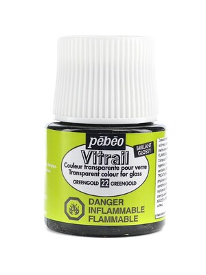 Pebeo Vitrail Paint Green Gold 45 Ml [Pack Of 3] (3PK-050-022CAN)