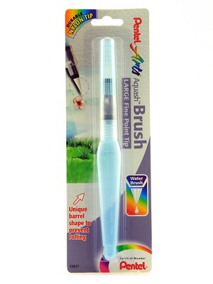 Pentel Aquash Water Brush Large Fine Point, Empty [Pack Of 2] (2PK-FRHBBP)