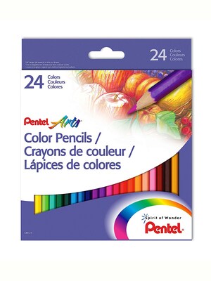 Pentel Colored Pencil Assortments Set Of 24 (CB8-24)