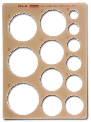 Pickett General Purpose Drafting Templates Giant Metric Circles (1301-I)