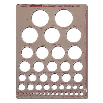 Pickett General Purpose Drafting Templates Metric Circle Master (1304-I)