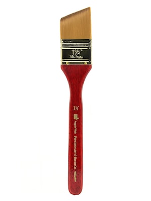 Princeton Series 4050 Synthetic Sable Watercolor Brushes 1 1/2 In. Short Handle Angular Flat Wash (4050AFW-150)