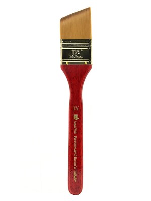 Princeton Series 4050 Synthetic Sable Watercolor Brushes 1 1/2 In. Short Handle Angular Flat Wash (4050AFW-150)