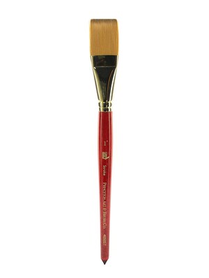 Princeton Series 4050 Synthetic Sable Watercolor Brushes 1 In. Short Handle Stroke (4050ST-100)