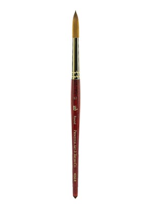 Princeton Series 4050 Synthetic Sable Watercolor Brushes 12 Short Handle Round (4050R-12)