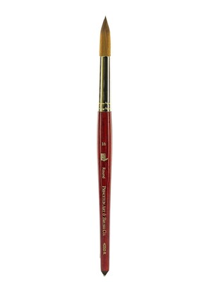 Princeton Series 4050 Synthetic Sable Watercolor Brushes 16 Short Handle Round (4050R-16)