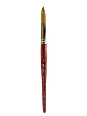 Princeton Series 4050 Synthetic Sable Watercolor Brushes 24 Short Handle Round (4050R-24)