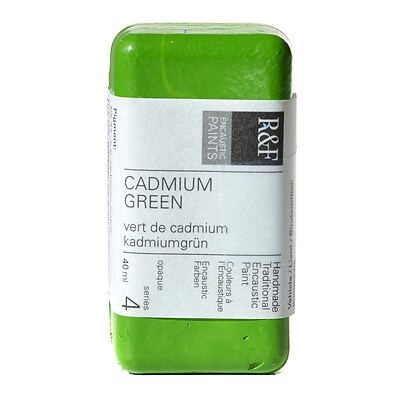 R  And  F Handmade Paints Encaustic Paint Cadmium Green 40 Ml (1049)