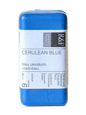 R  And  F Handmade Paints Encaustic Paint Cerulean Blue 40 Ml (1071)