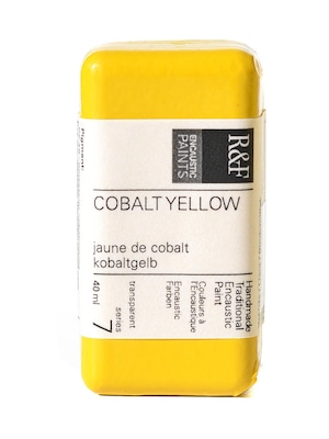 R  And  F Handmade Paints Encaustic Paint Cobalt Yellow 40 Ml (1070)