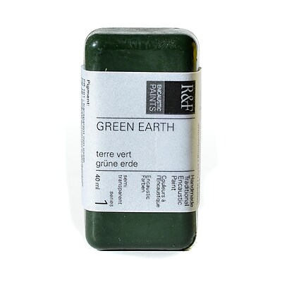 R  And  F Handmade Paints Encaustic Paint Green Earth 40 Ml [Pack Of 2] (2PK-101D)