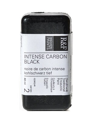 R  And  F Handmade Paints Encaustic Paint Intense Carbon Black 40 Ml [Pack Of 2] (2PK-1027)