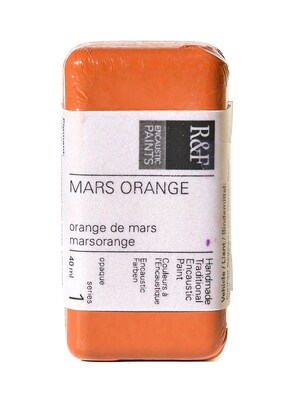 R  And  F Handmade Paints Encaustic Paint Mars Orange 40 Ml [Pack Of 2] (2PK-1018)