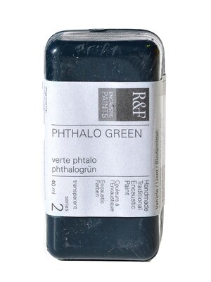 R  And  F Handmade Paints Encaustic Paint Phthalo Green 40 Ml [Pack Of 2] (2PK-1024)