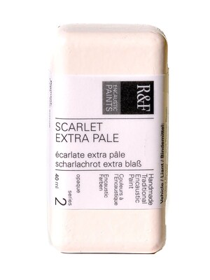R  And  F Handmade Paints Encaustic Paint Scarlet Extra Pale 40 Ml [Pack Of 2] (2PK-102F)